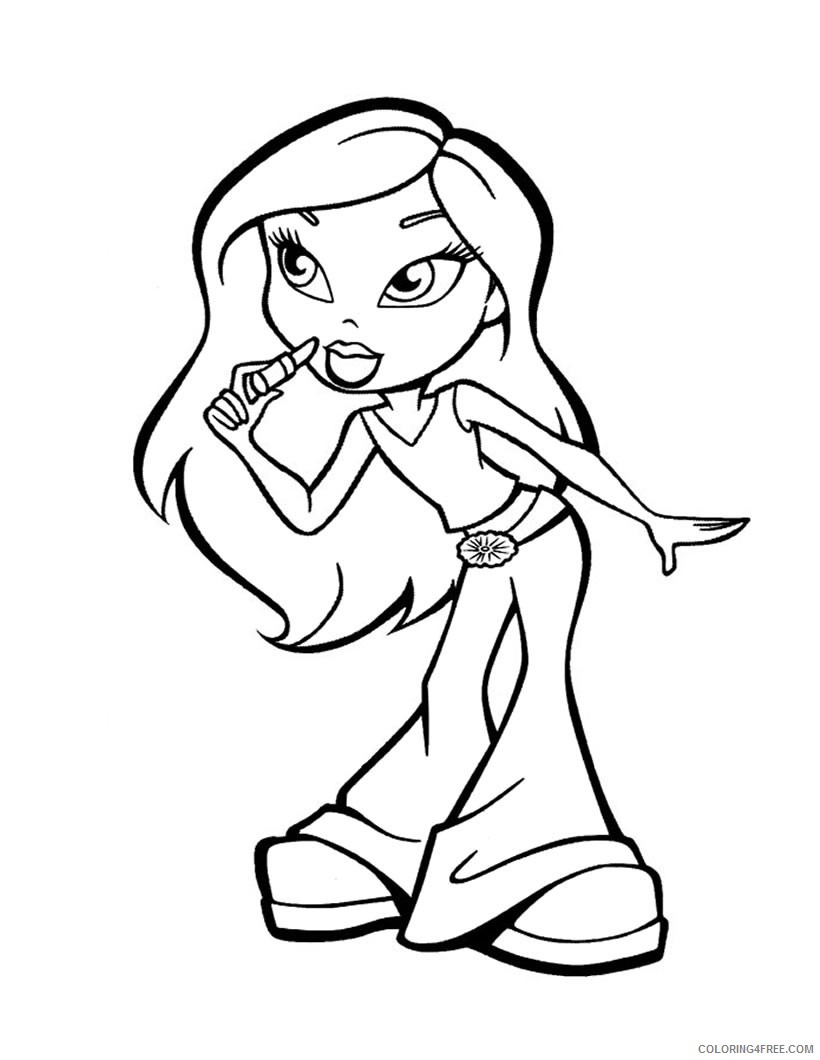 bratz coloring pages make up Coloring4free