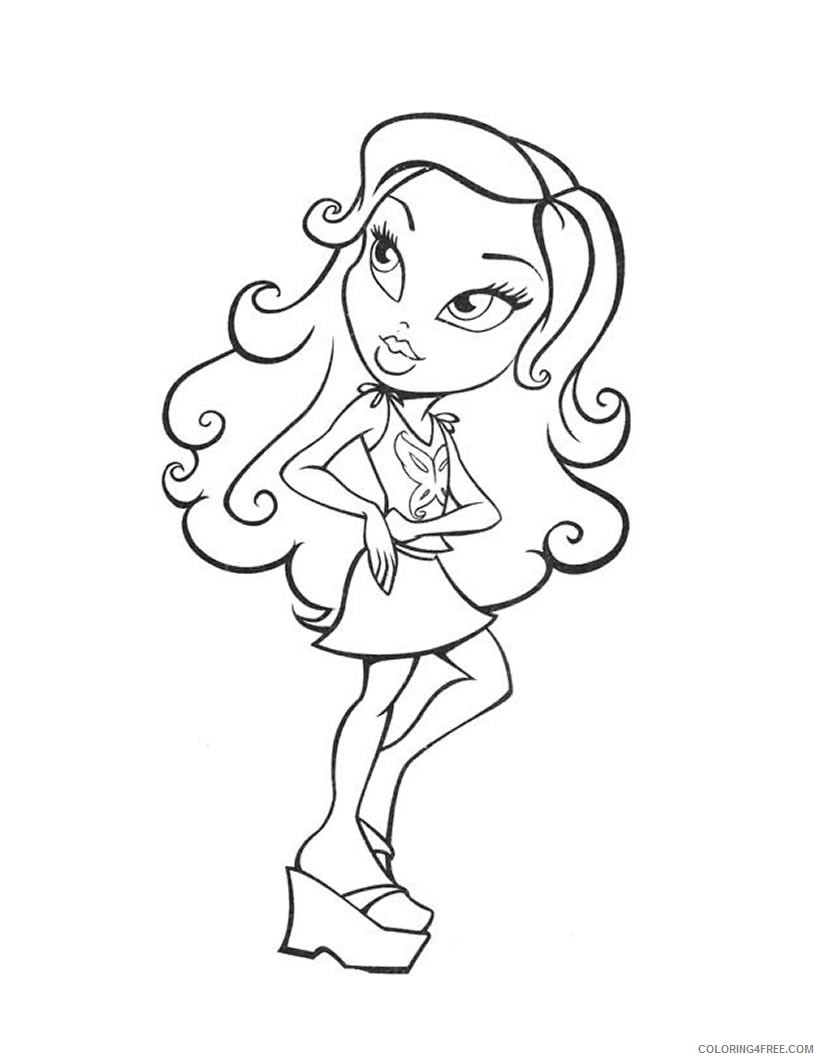 bratz coloring pages raya Coloring4free