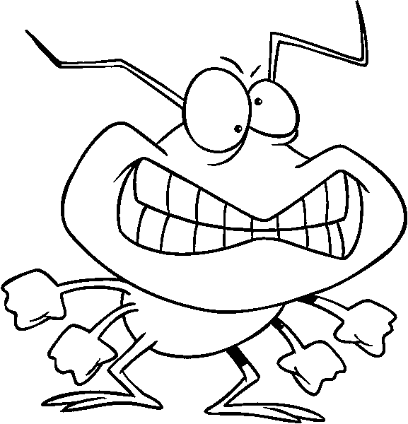 bug coloring pages cartoon Coloring4free