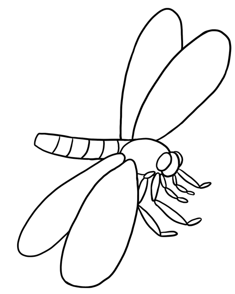 bug coloring pages dragonfly Coloring4free