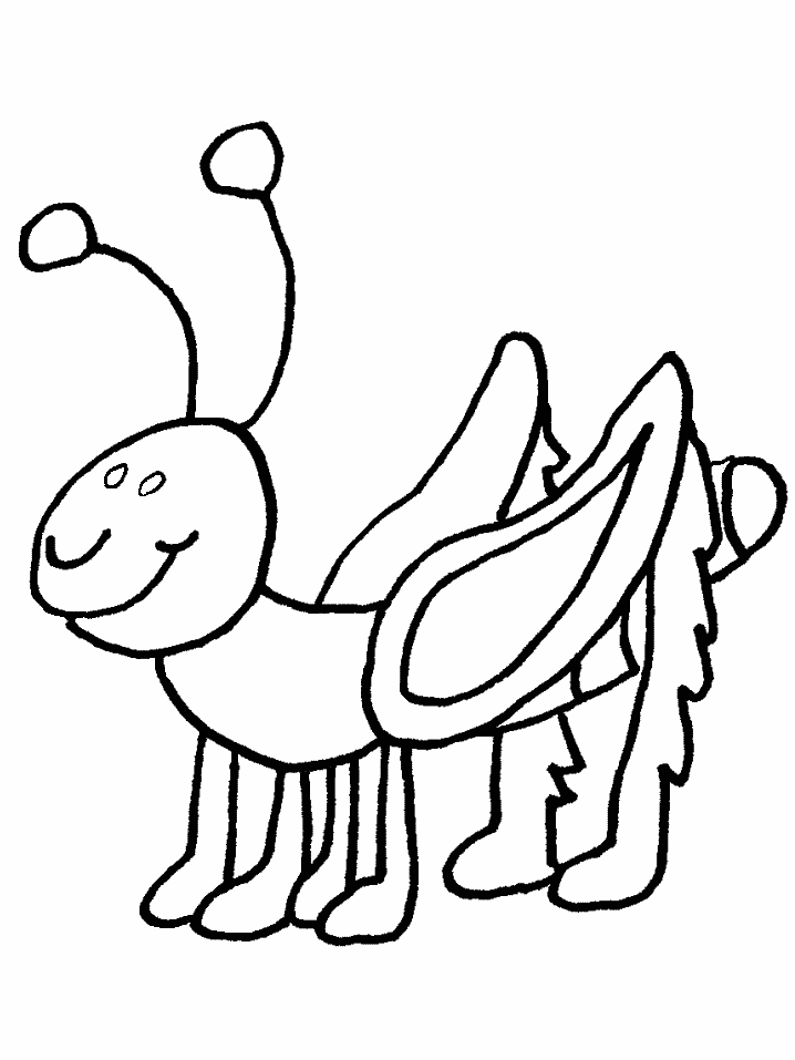 bug coloring pages grasshopper Coloring4free