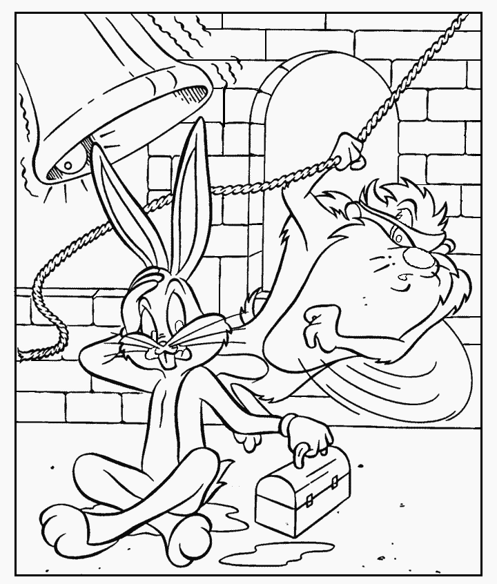 bugs bunny coloring pages and tasmanian devil Coloring4free