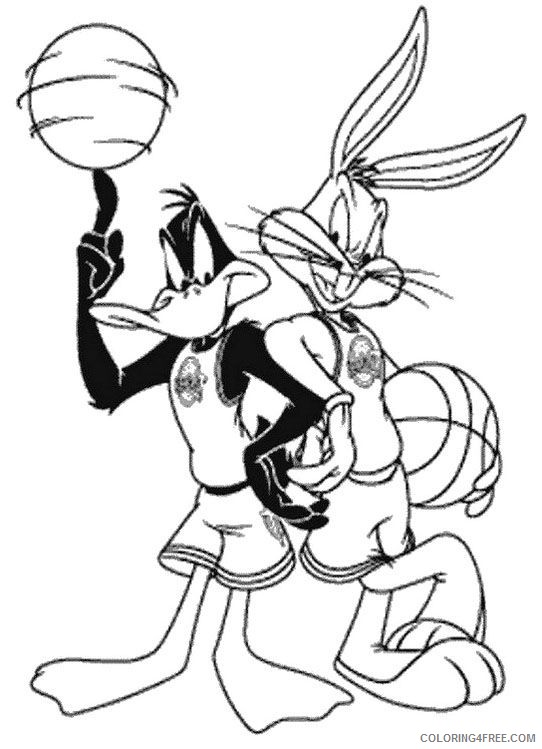 bugs bunny coloring pages basketball Coloring4free