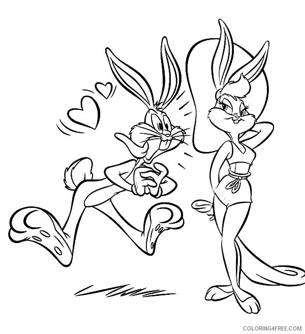 bugs bunny coloring pages with lola Coloring4free