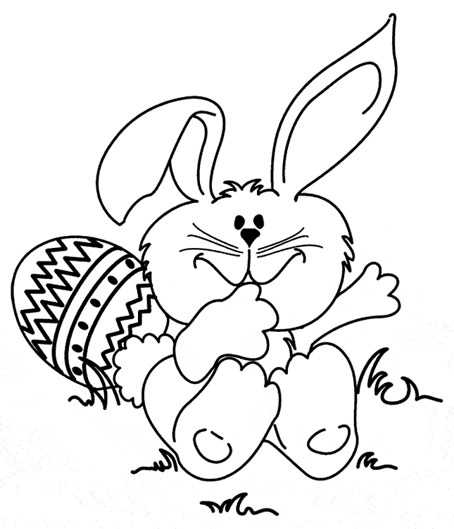bunny coloring pages cute easter bunny Coloring4free