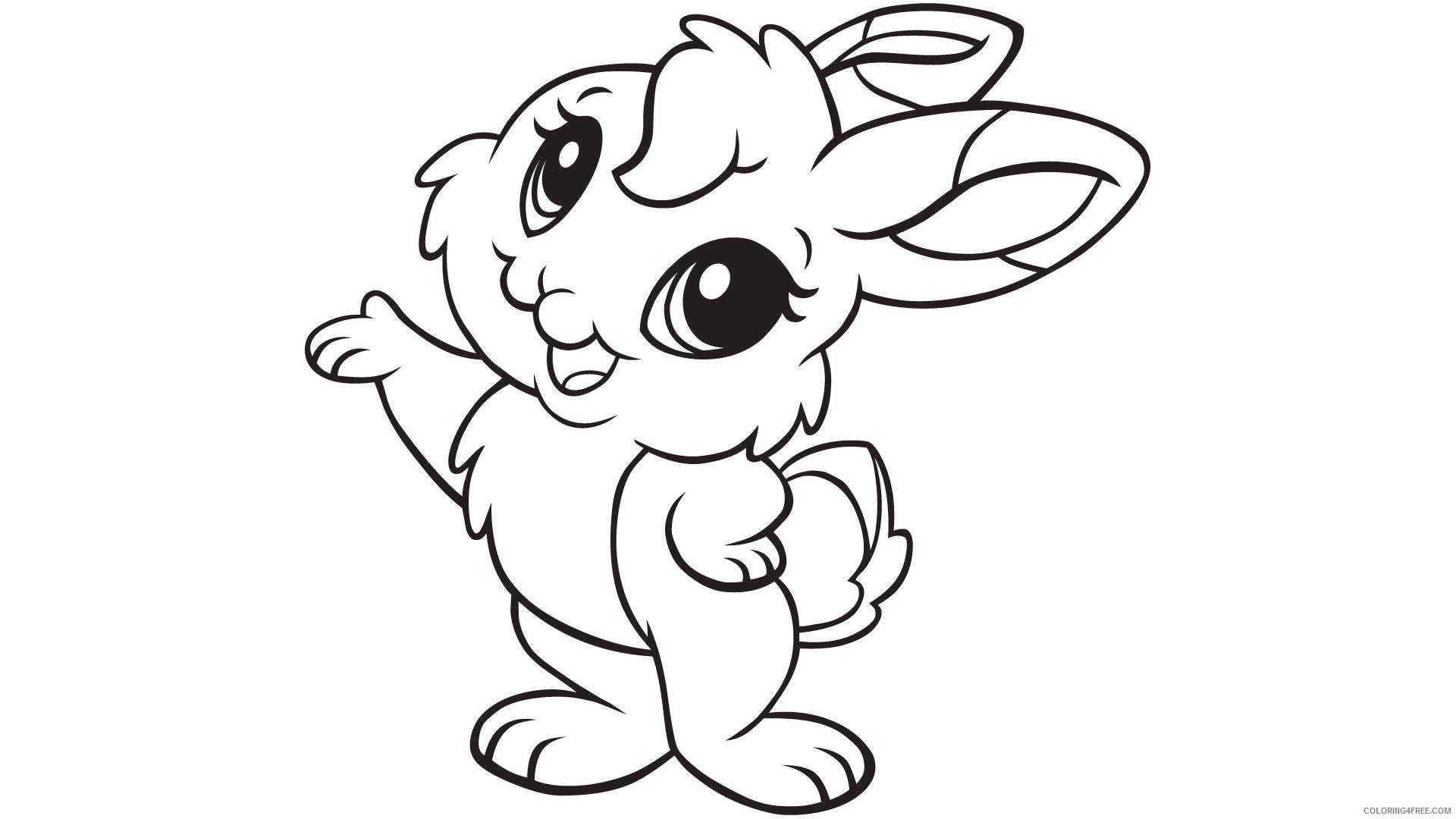 bunny coloring pages for girls Coloring4free
