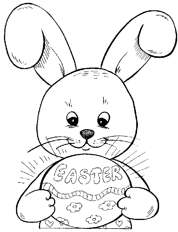 bunny coloring pages happy easter Coloring4free