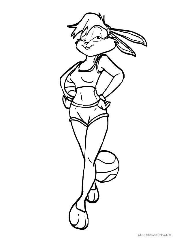bunny coloring pages lola bunny Coloring4free