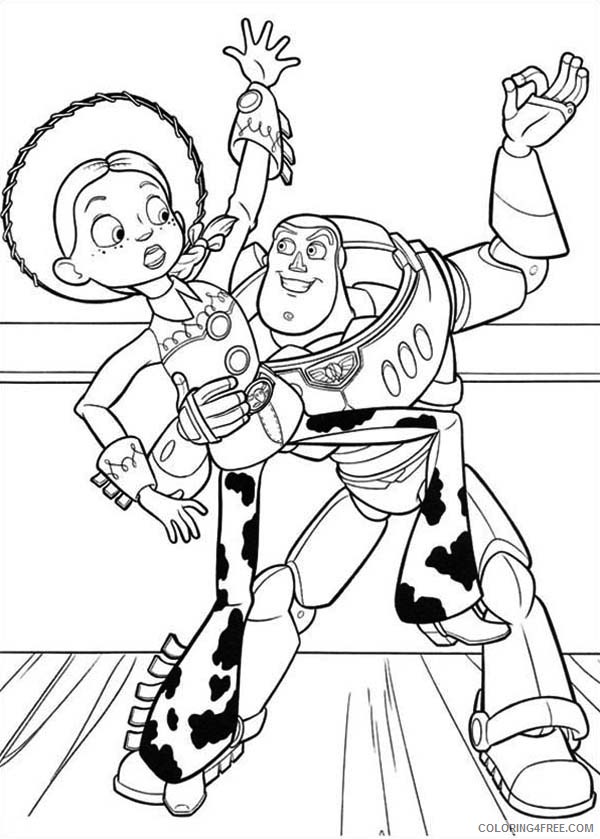 buzz lightyear coloring pages dancing with jessie Coloring4free