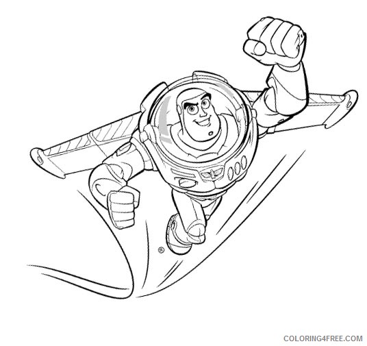 buzz lightyear coloring pages flying forward Coloring4free