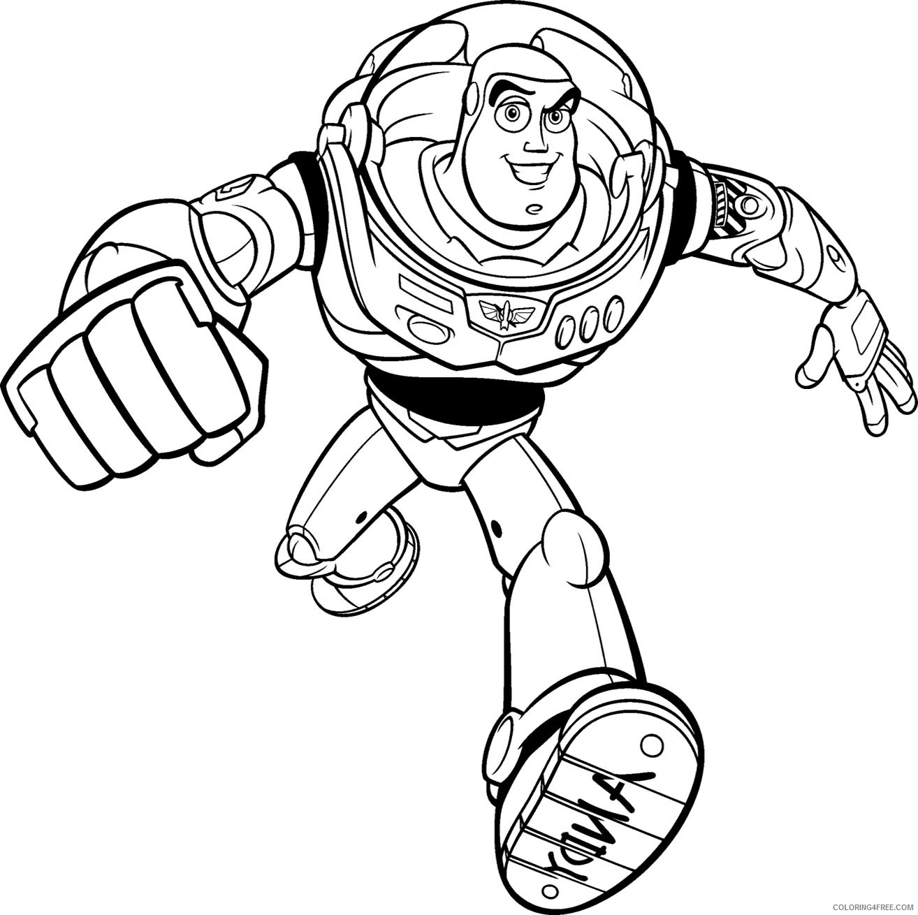 buzz lightyear coloring pages running Coloring4free