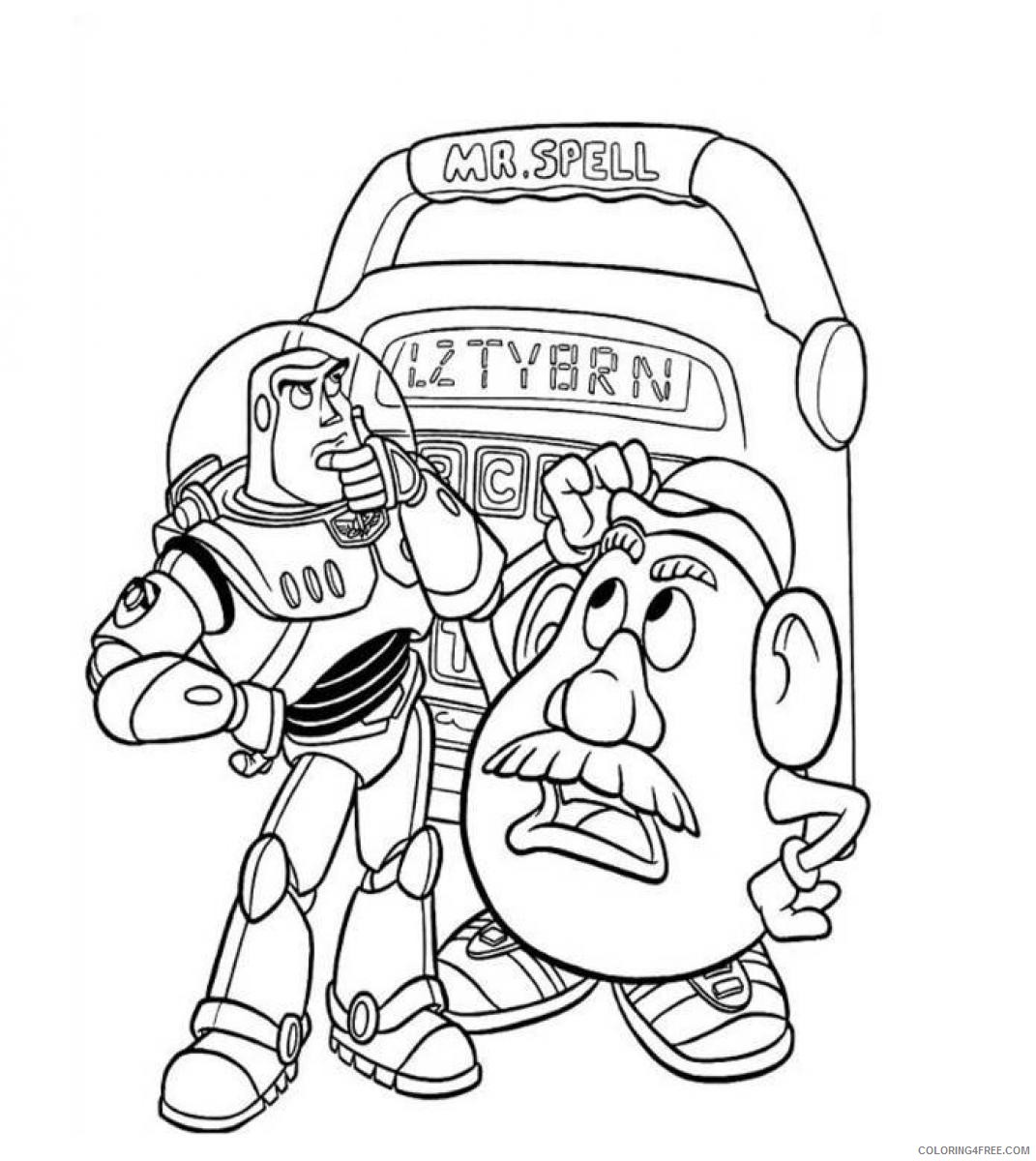 buzz lightyear coloring pages with mr potato head Coloring4free