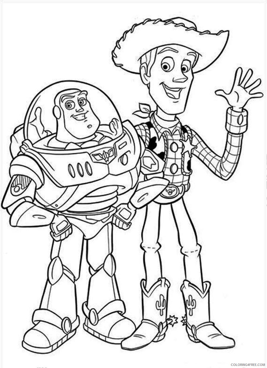 buzz lightyear coloring pages with woody Coloring4free