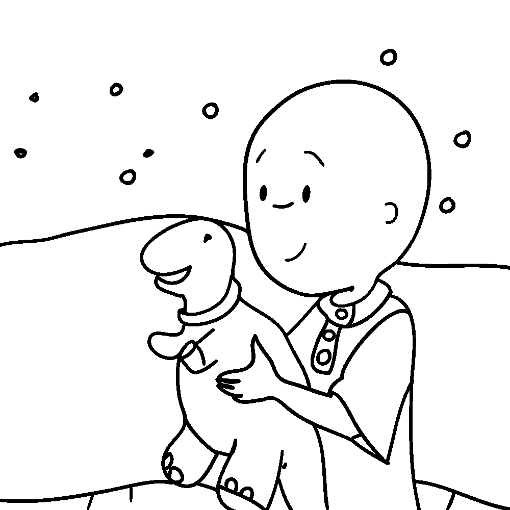caillou coloring pages to print Coloring4free