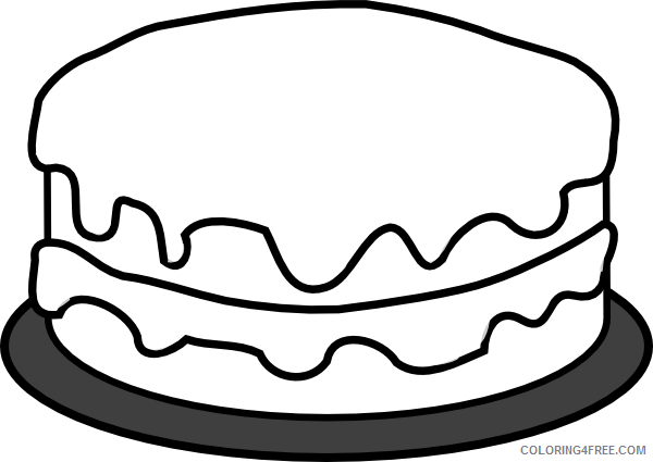 cake coloring pages for preschooler Coloring4free