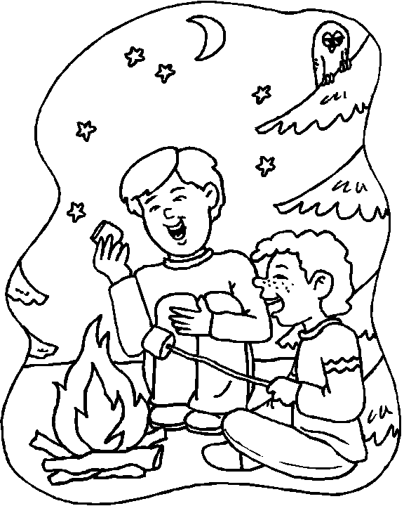 camping activity coloring pages Coloring4free