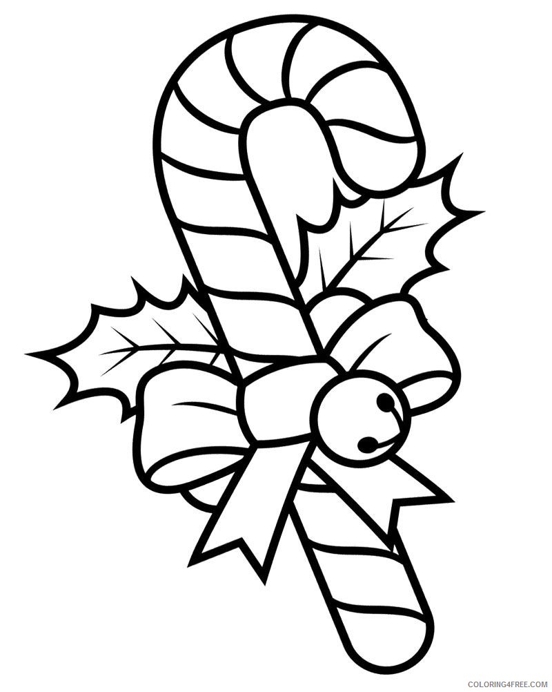 candy cane coloring pages christmas Coloring4free