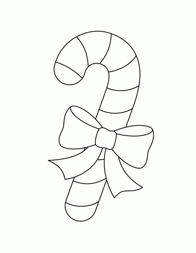 candy cane coloring pages for kids printable Coloring4free