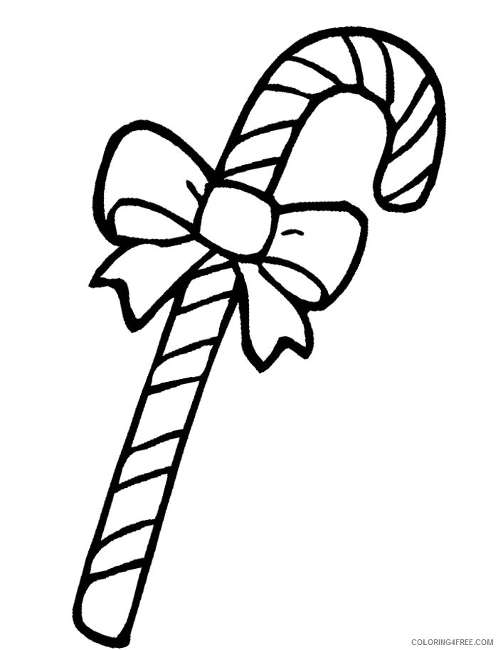 candy cane coloring pages free for kids Coloring4free