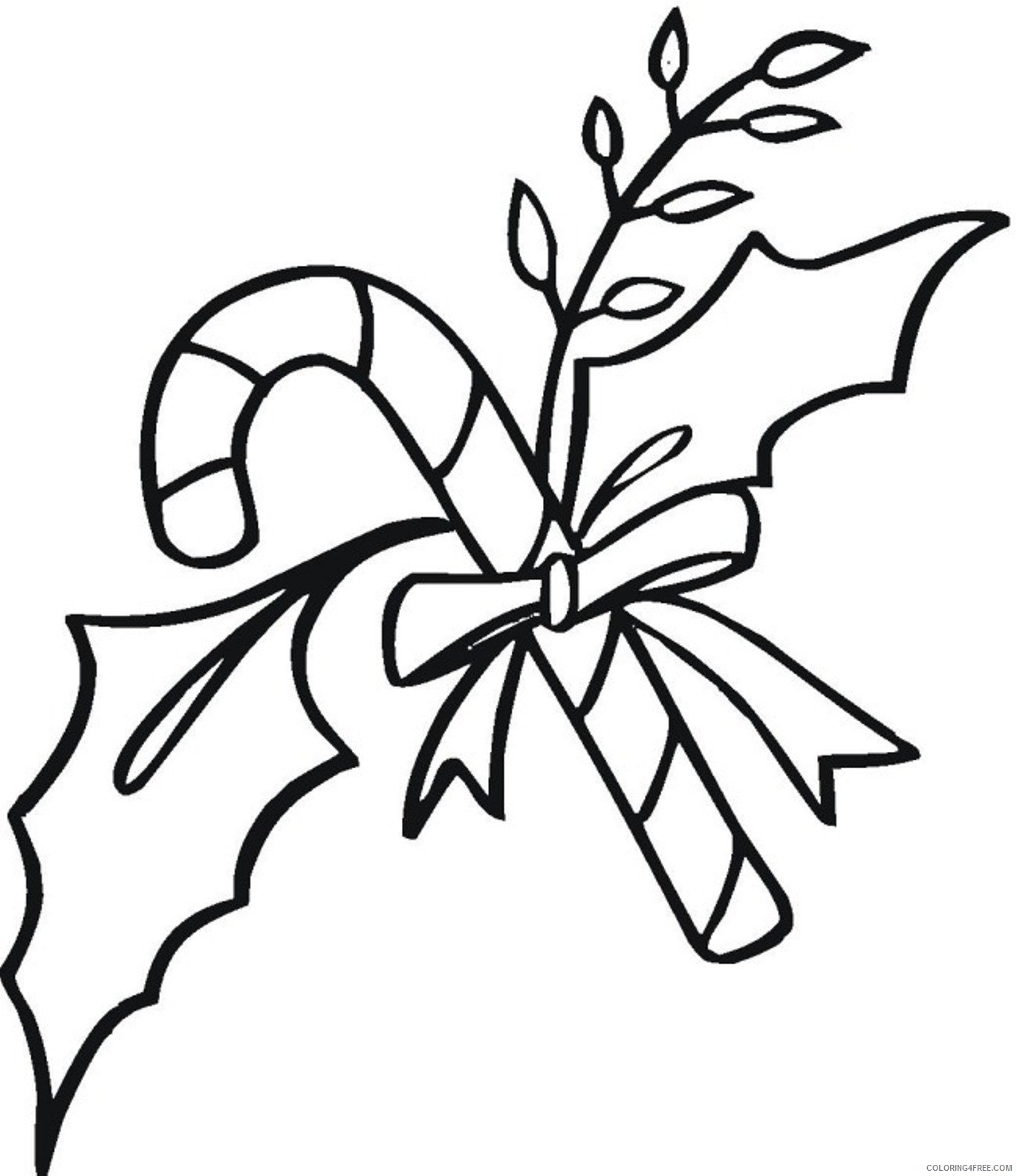 candy cane coloring pages free to print Coloring4free