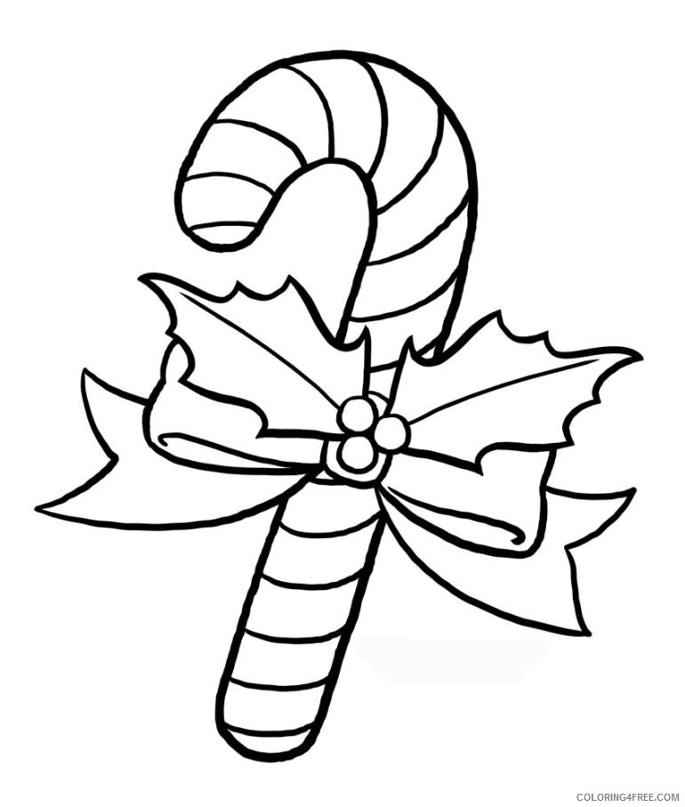 candy cane coloring pages printable Coloring4free