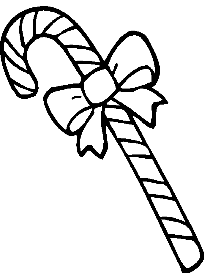 candy cane coloring pages with bow Coloring4free
