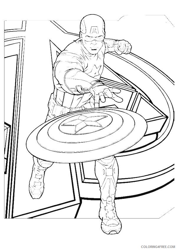 captain america coloring pages avengers Coloring4free