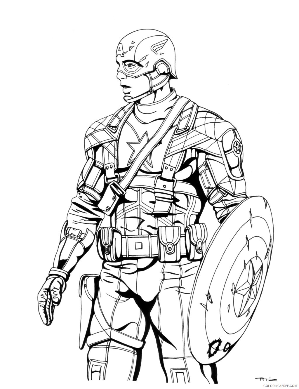 captain america coloring pages civil war movie Coloring4free