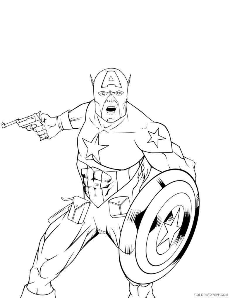 captain america coloring pages for boys Coloring4free