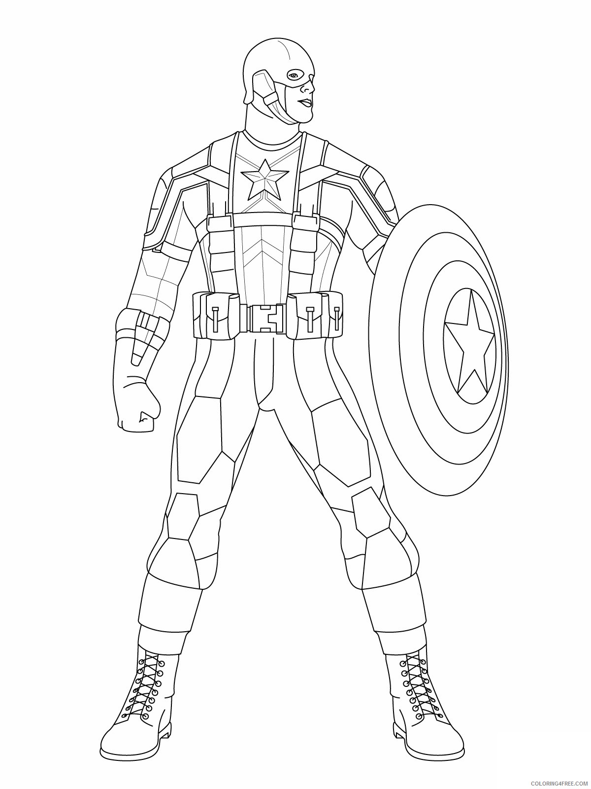 captain america coloring pages for kids Coloring4free
