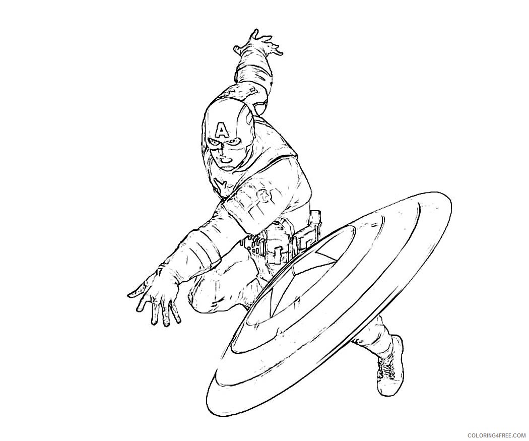 captain america coloring pages in action Coloring4free