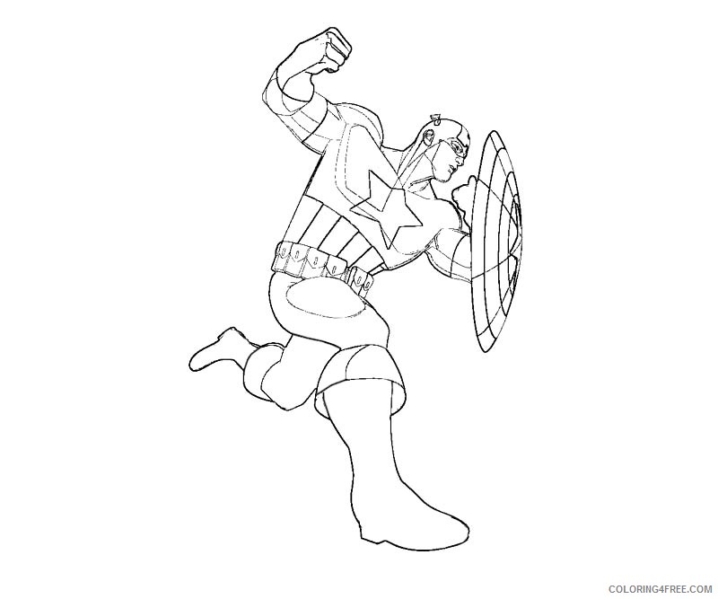 captain america coloring pages in fight Coloring4free