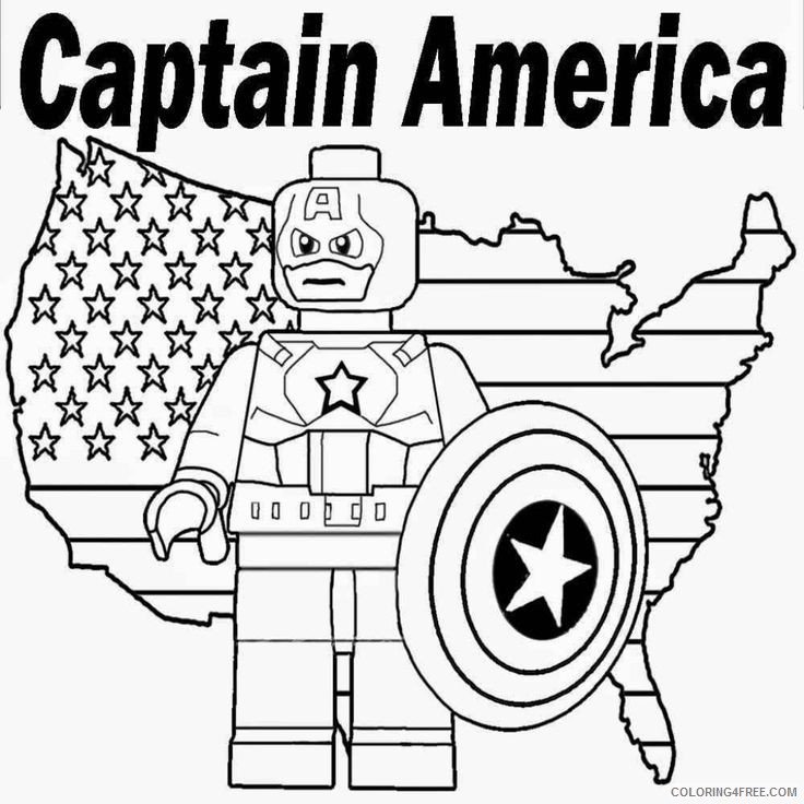 captain america coloring pages lego Coloring4free
