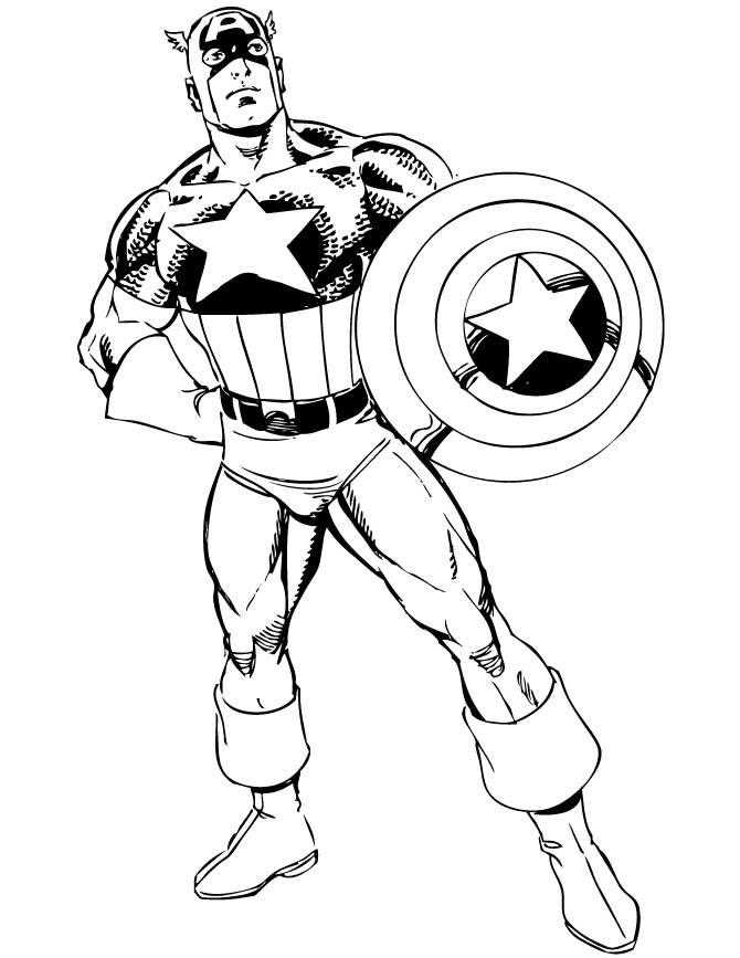 captain america coloring pages strong superhero Coloring4free