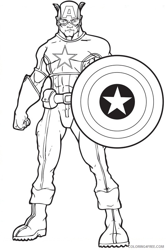 captain america coloring pages to print Coloring4free