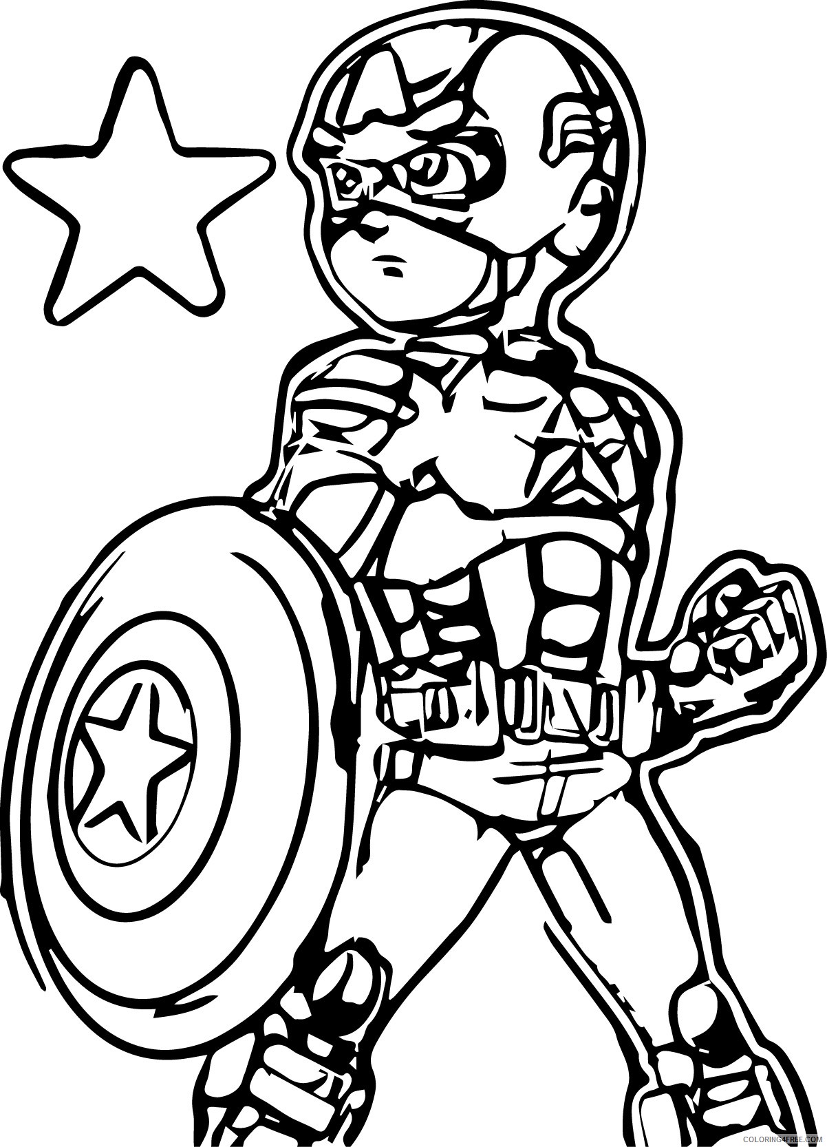 captain america kids coloring pages Coloring4free