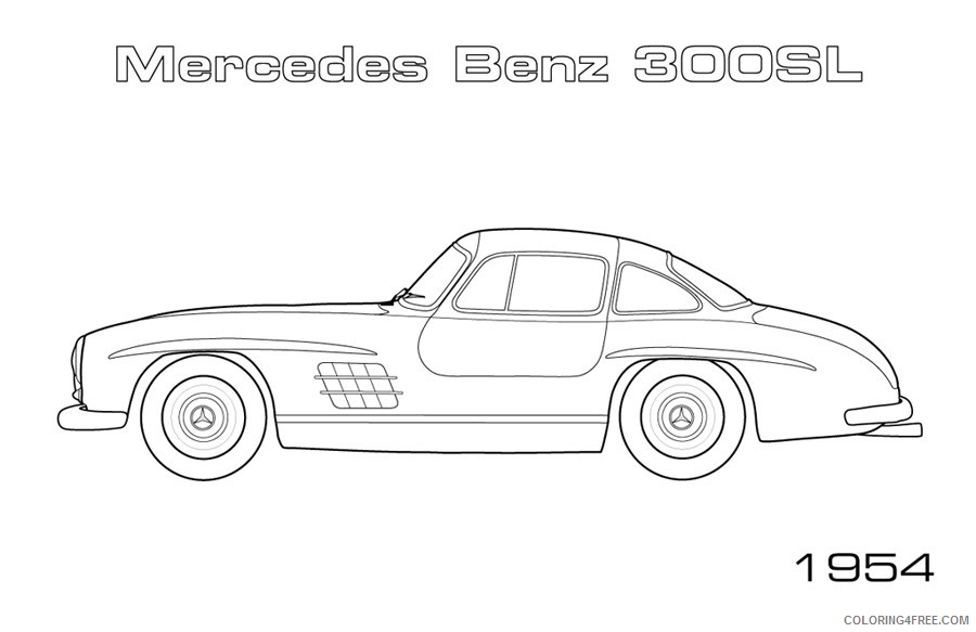 car coloring pages classic mercedes benz Coloring4free