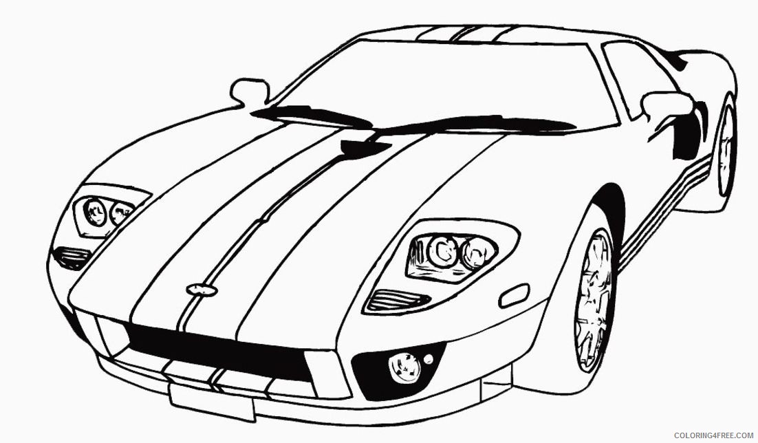car coloring pages ford gt Coloring4free
