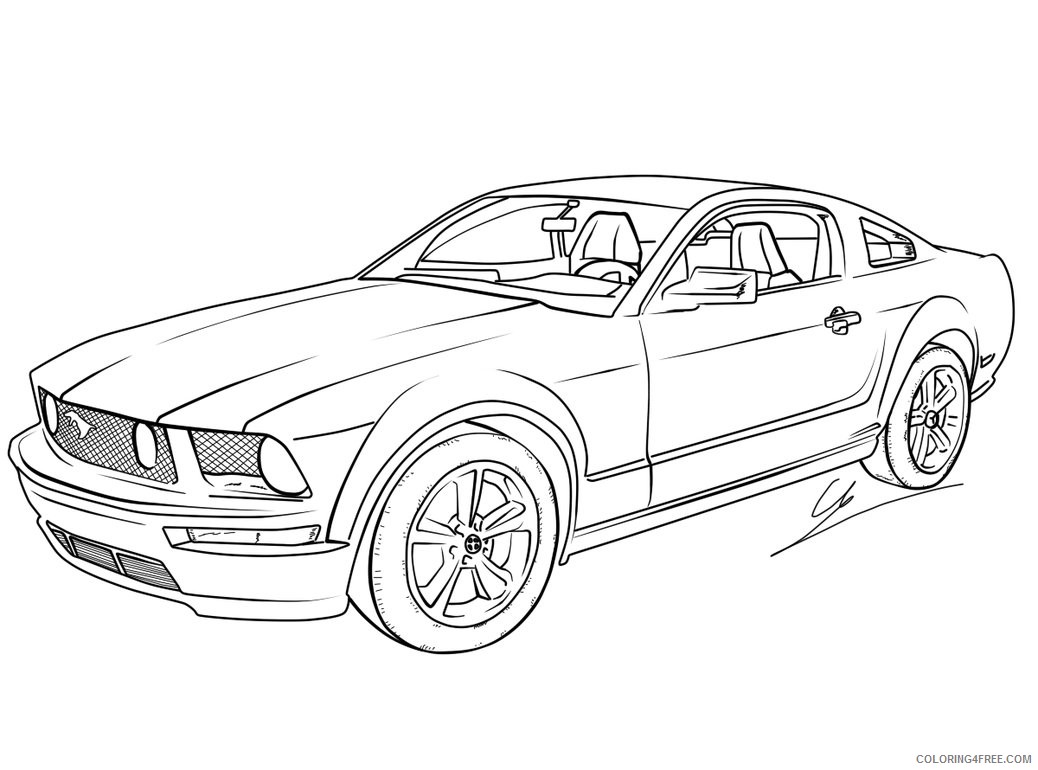 car coloring pages ford mustang Coloring4free
