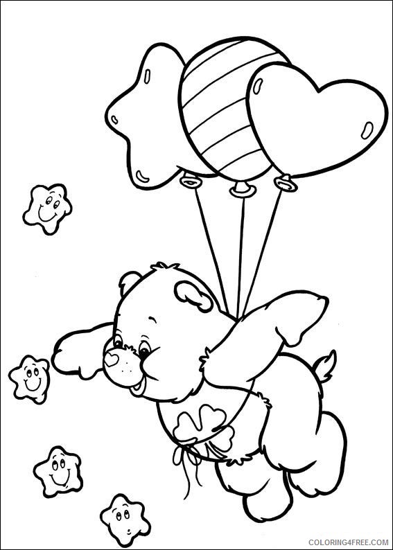 care bears coloring pages flying with stars Coloring4free