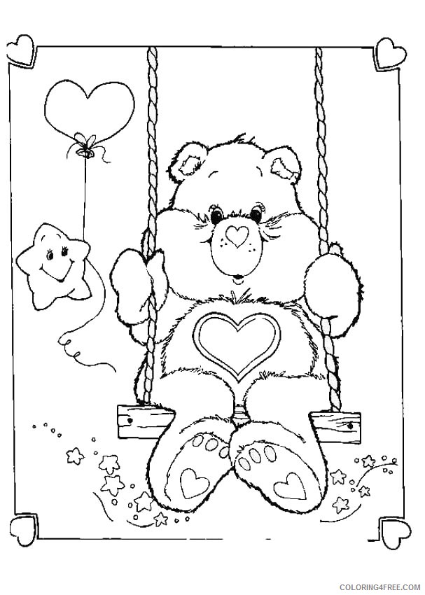 care bears coloring pages on swing Coloring4free