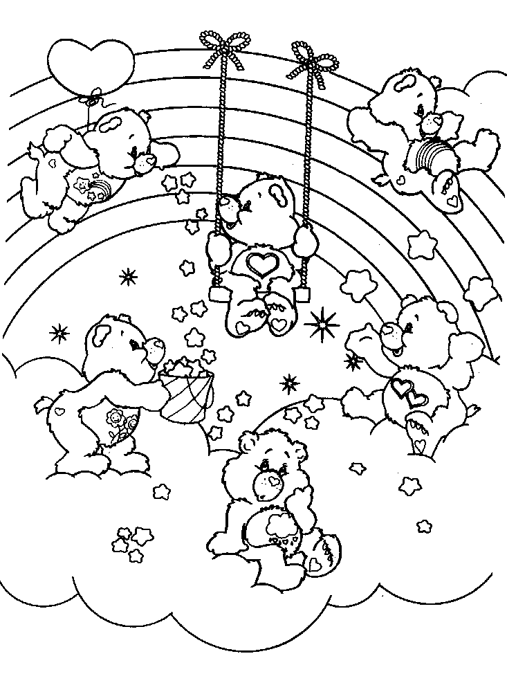 care bears coloring pages printable Coloring4free