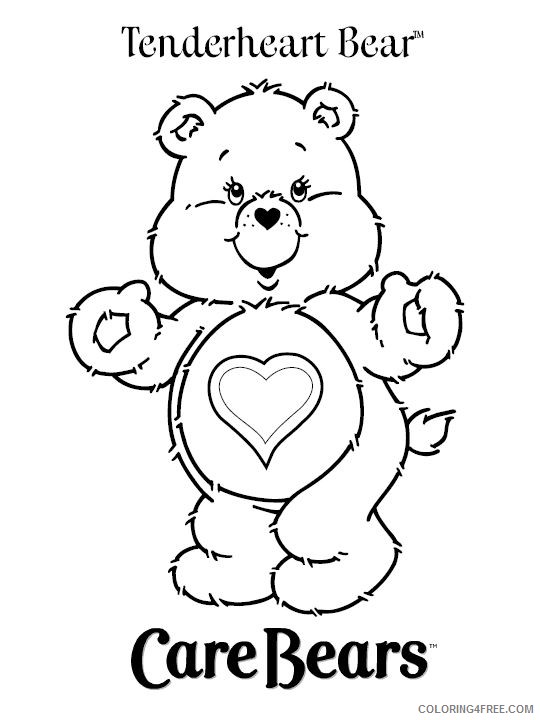 care bears coloring pages tenderheart bear Coloring4free