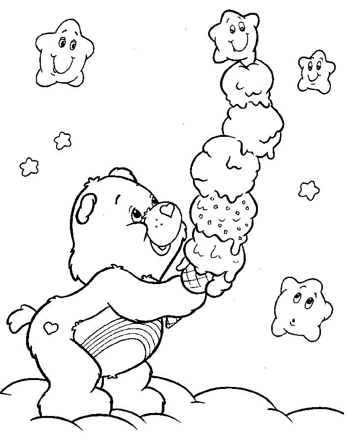 care bears coloring pages wish bear Coloring4free