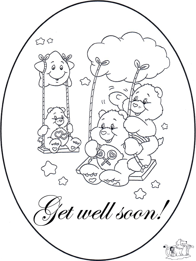 care bears get well soon coloring pages Coloring4free