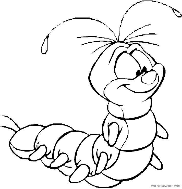 cartoon caterpillar coloring pages Coloring4free