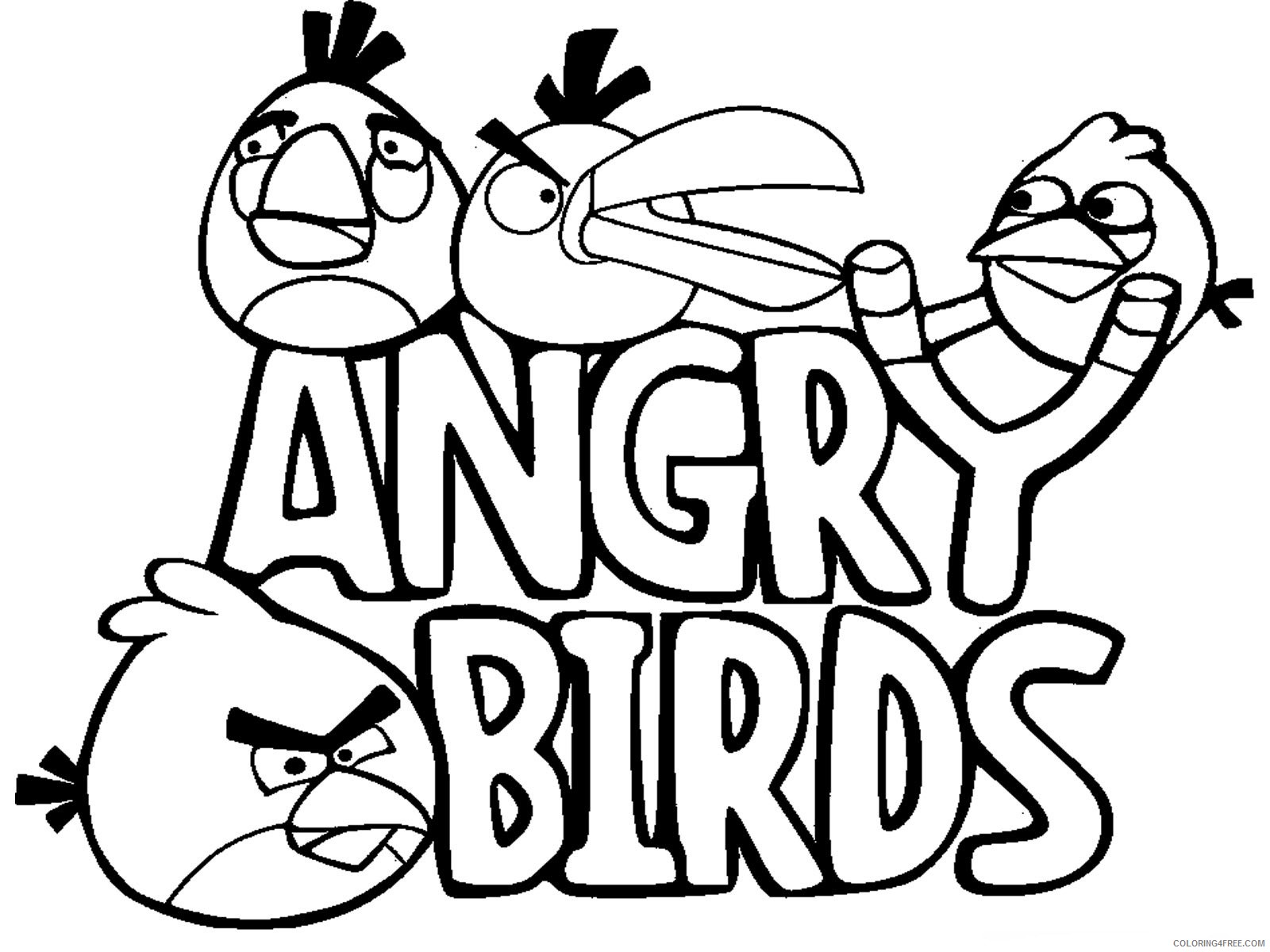 cartoon coloring pages angry birds Coloring4free