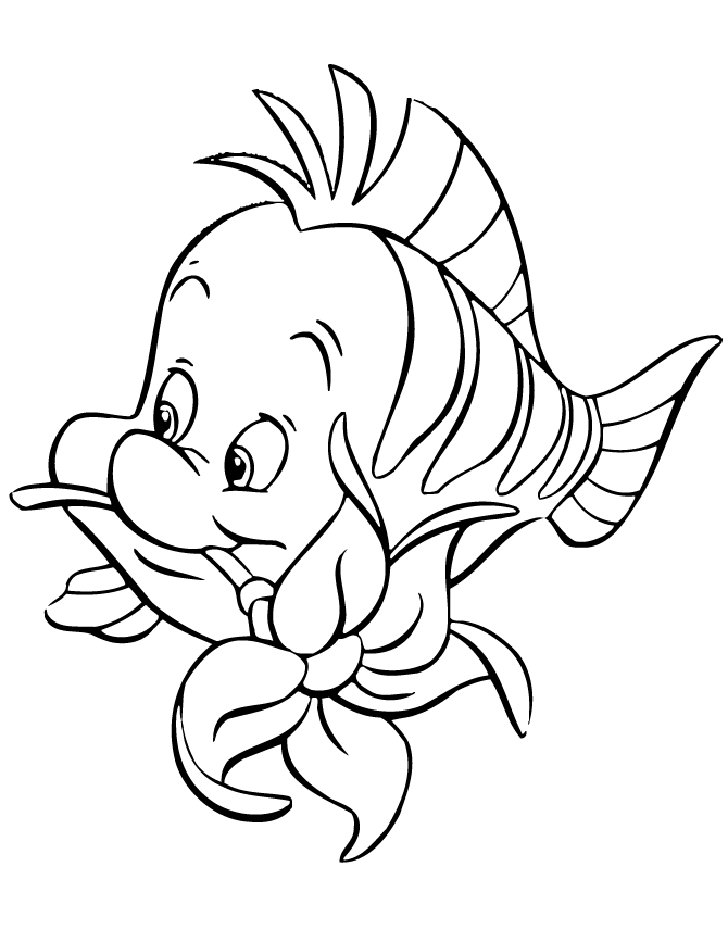 cartoon coloring pages fish Coloring4free