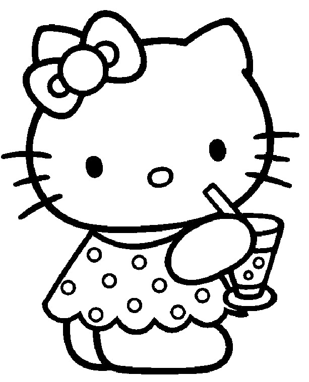 cartoon coloring pages hello kitty Coloring4free