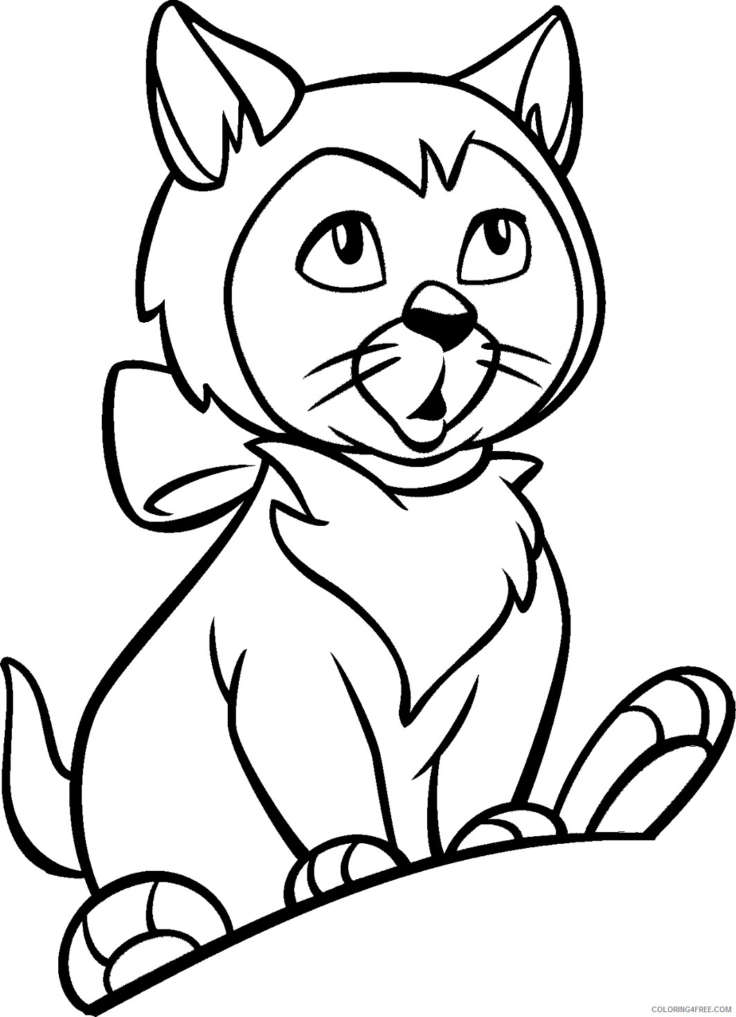 cartoon coloring pages of cat Coloring4free